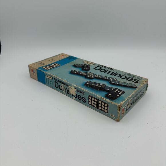 Vintage Dominoes Double Nine Wooden by Milton Bradley 1970 4132 55 pcs - Picture 2 of 7